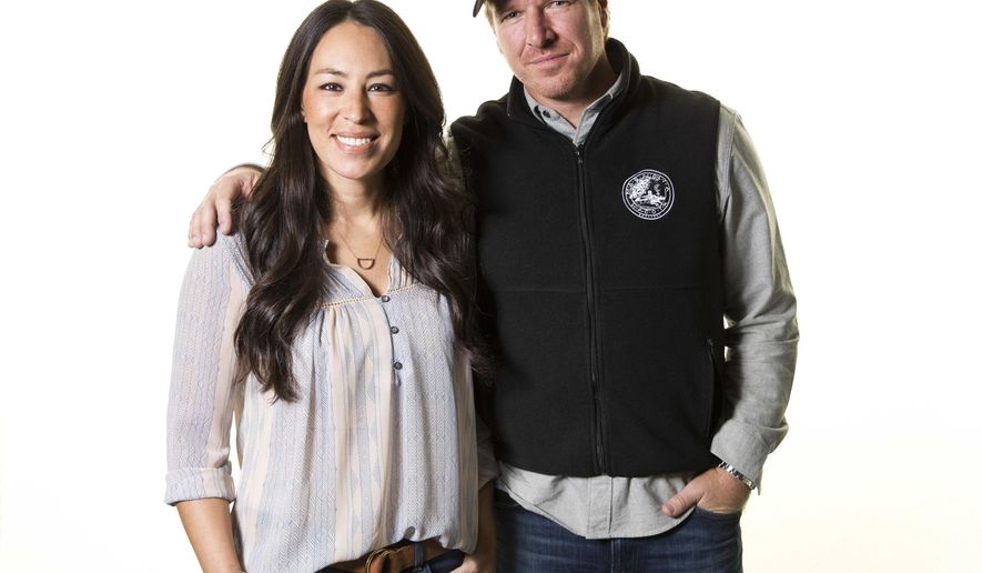 FILE - In this March 29, 2016, file photo, Joanna and Chip Gaines pose for a portrait in New York. The lifestyle team of Chip and Joanna Gaines will launch their own Discovery-affiliated television network in the summer of 2020. Discovery CEO David Zaslav announced the Gaines' channel Wednesday, April 10, 2019, prior to a sales presentation to advertisers. There’s no name yet. It will replace the current DIY network, which is seen in about 52 million homes in the United States. (Photo by Brian Ach/Invision/AP, File)