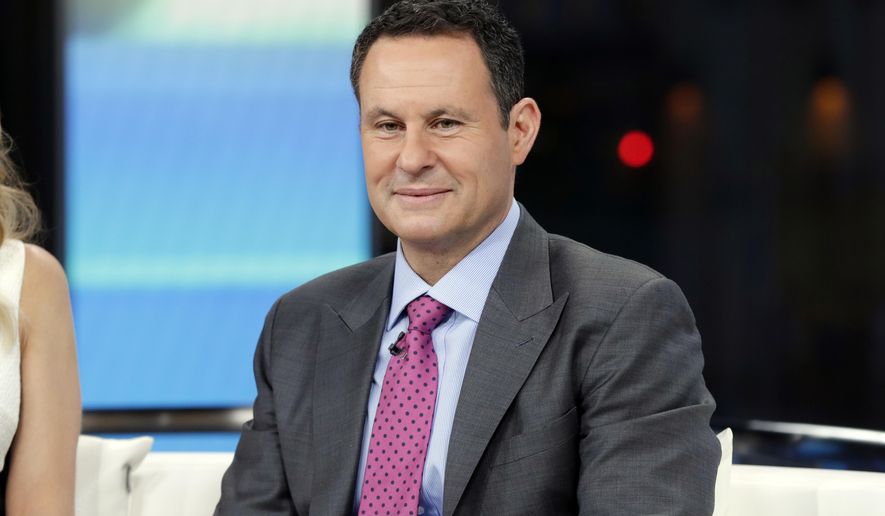 This Jan. 17, 2018, photo shows co-host Brian Kilmeade on the set of &quot;Fox &amp; Friends&quot; in New York. (AP Photo/Richard Drew) **FILE**