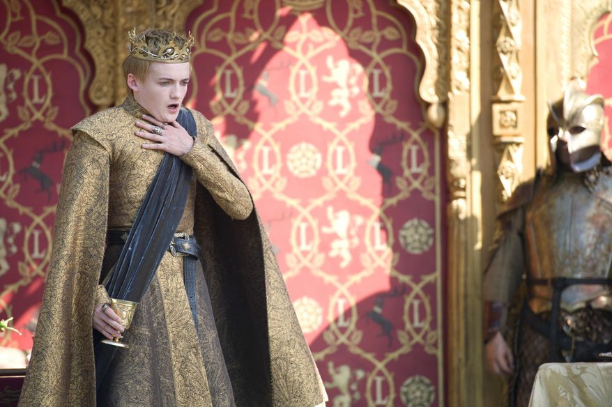 This image released by HBO shows Jack Gleeson portraying Joffrey Baratheon in a scene from "Game of Thrones." The final season premieres on Sunday. (HBO via AP)