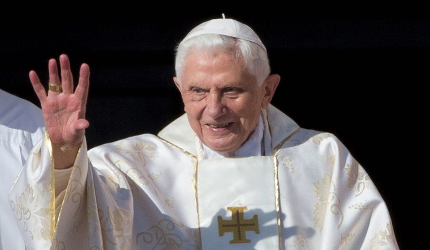 In a nearly 6,000-word essay, Pope Emeritus Benedict XVI denounced the collapse of &quot;normative standards regarding sexuality&quot; among other things for the Catholic Church&#x27;s ongoing sexual abuse crisis. Benedict resigned from the papacy in 2013. (ASSOCIATED PRESS)