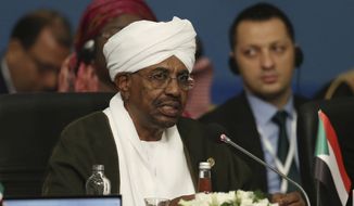 In this May 18, 2018, file photo, Sudan&#39;s President Omar al-Bashir speaks during the extraordinary summit of the Organization of Islamic Cooperation (OIC), in Istanbul, Turkey.  Sudan&#39;s armed forces were to deliver an &quot;important statement&quot; and asked the nation to &quot;wait for it&quot; on Thursday, April 11, 2019, state TV reported, as two senior officials said the military had forced longtime President Omar al-Bashir to step down.(Presidential Press Service/Pool via AP, File) **FILE**