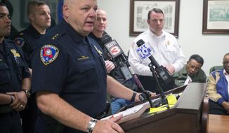 Louisiana State Fire Marshal H. &amp;quot;Butch&amp;quot; Browning speaks during a press conference addressing three recent church fires in the parish Thursday, April 4, 2019, at the St. Landry Parish Training Center in Opelousas, La. Authorities in southern Louisiana are investigating a string of &amp;quot;suspicious&amp;quot; fires at three African American churches in recent days. Fire Marshal H. &amp;quot;Butch&amp;quot; Browning said it wasn&#39;t clear whether the fires in St. Landry Parish are connected and he declined to get into specifics of what the investigation had yielded so far but described the blazes as &amp;quot;suspicious.&amp;quot; (Leslie Westbrook/The Advocate via AP)