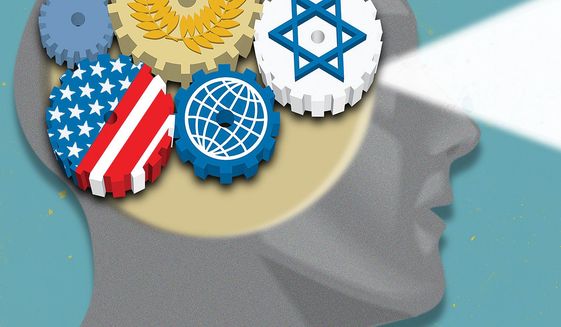 Illustration on the Middle East peace process by Linas Garsys/The Washington Times