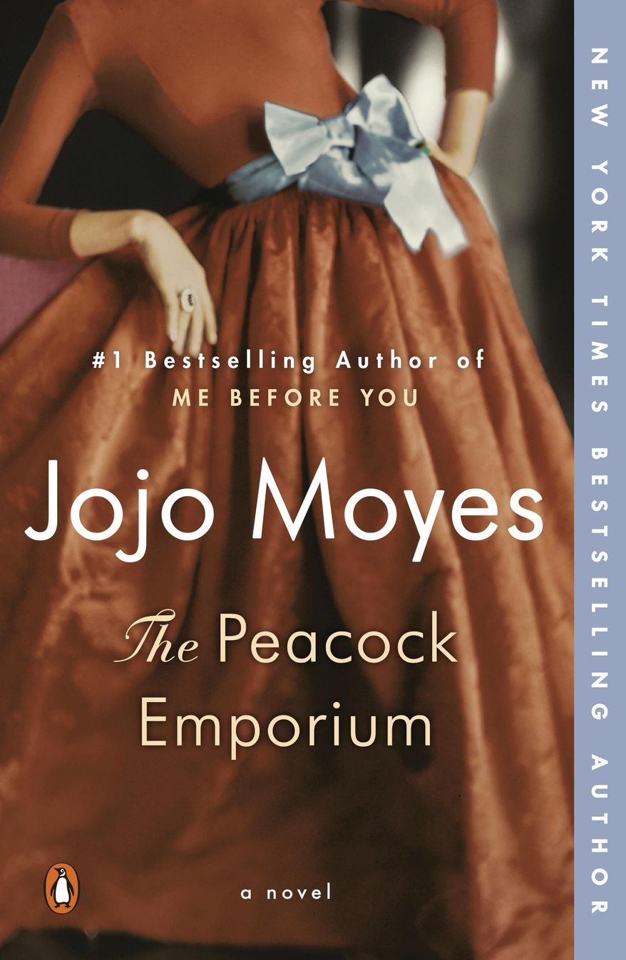 This cover image released by Penguin Books shows "The Peacock Emporium," a novel by Jojo Moyes. (Penguin via AP)