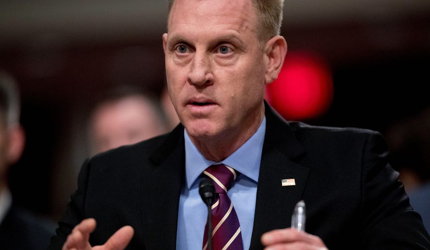 Acting Defense Secretary Patrick Shanahan recently called for a review of the 2017 attack in Niger that killed four U.S. Green Berets and sparked a political backlash among lawmakers.
appears before a Senate Armed Services Committee hearing on Capitol Hill in Washington, Thursday, April 11, 2019, on the proposed Space Force. (AP Photo/Andrew Harnik) (ASSOCIATED PRESS)