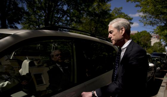 Special counsel Robert Mueller departs Easter services at St. John&#39;s Episcopal Church, Sunday, April 21, 2019, in Washington. (AP Photo/Andrew Harnik)