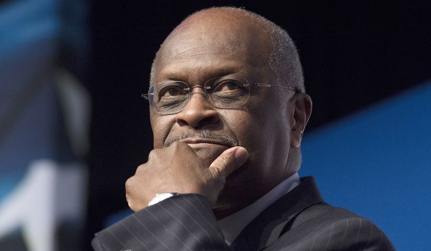 In this June 20, 2014, photo, Herman Cain, CEO, The New Voice, speaks during Faith and Freedom Coalition&#x27;s Road to Majority event in Washington. (AP Photo/Molly Riley) **FILE**