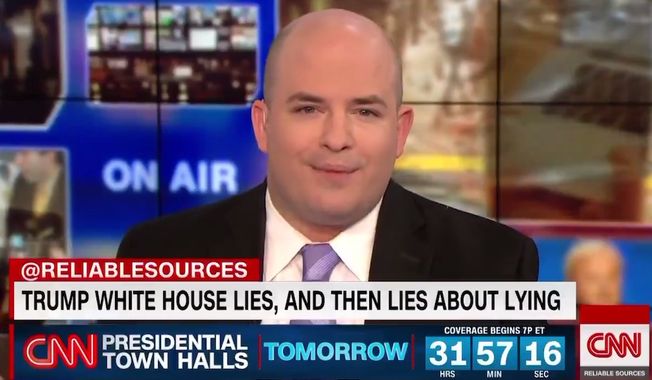 Brian Stelter of CNN&#x27;s &quot;Reliable Sources.&quot; (Image: CNN screenshot)