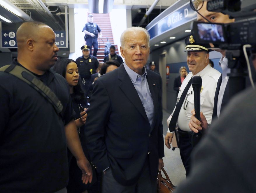 The strong economy could blunt the appeal of Democratic presidential candidates such as former Vice President Joseph R. Biden. (Associated Press/File)