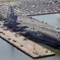 The nuclear-powered aircraft carrier USS Dwight D. Eisenhower sits pier side at Naval Station Norfolk in Norfolk, Va., Wednesday, April 27, 2016. (AP Photo/Steve Helber) ** FILE **