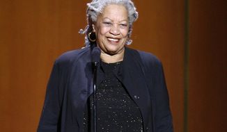 In this Nov. 5, 2007, photo Nobel Prize-winning author Toni Morrison appears at the 18th annual Glamour Women of the Year awards in New York. (AP Photo/Jason DeCrow) **FILE**