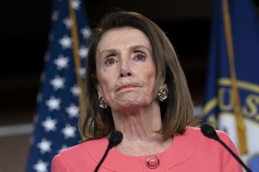 Speaker of the House Nancy Pelosi, D-Calif., speaks to the media at a news conference on Capitol Hill in Washington, Thursday, May 2, 2019. AP Photo/J. Scott Applewhite) ** FILE **