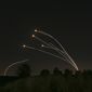 Israeli air defense system Iron Dome takes out rockets fired from Gaza near Sderot, Israel, Saturday, May 4, 2019. (AP Photo/Ariel Schalit) ** FILE **