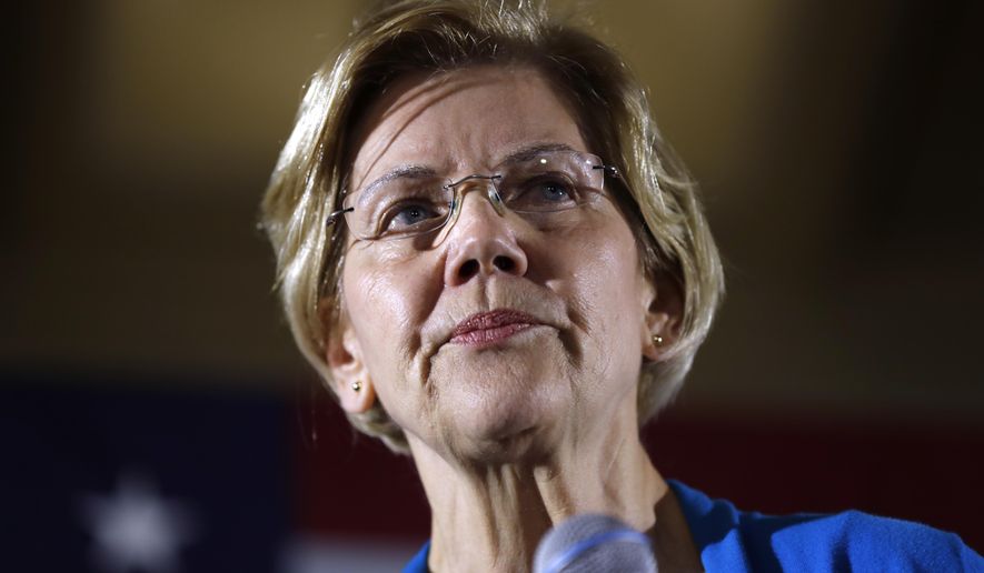 2020 Democratic presidential candidate Sen. Elizabeth Warren speaks to local residents during an organizing event, Friday, May 3, 2019, in Ames, Iowa.(AP Photo/Charlie Neibergall)