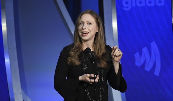 Author Chelsea Clinton speaks at the 30th annual GLAAD Media Awards at the New York Hilton Midtown on Saturday, May 4, 2019, in New York. (Photo by Evan Agostini/Invision/AP) ** FILE **