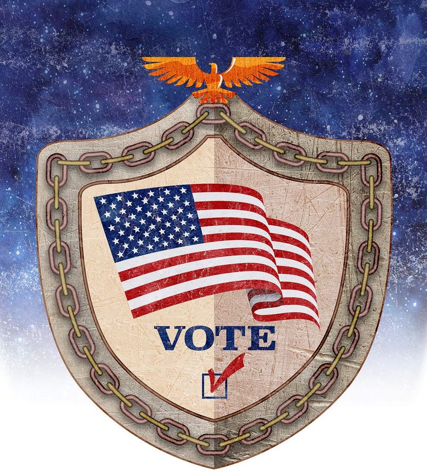 Vote Shield Illustration by Greg Groesch/The Washington Times