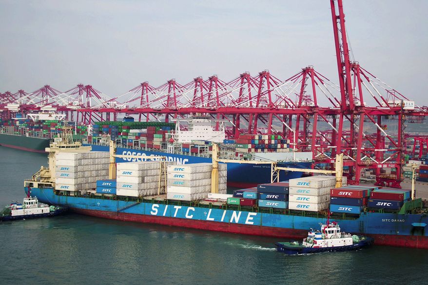 China's exports fell unexpectedly in April, adding to pressure on Beijing ahead of negotiations on ending a tariff war with Washington over Chinese technology ambitions. (Associated Press/File)