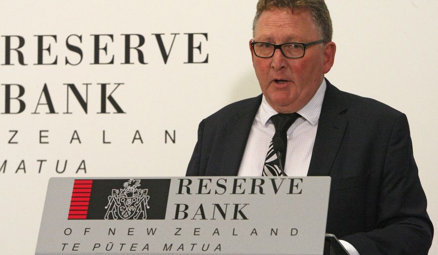 New Zealand's Reserve Bank Governor Adrian Orr speaks to media on Wednesday, May 8, 2019 in Wellington, New Zealand. Citing lower global growth, the bank cut the nation's benchmark interest rate by a quarter point to an all-time low of 1.5 percent. (AP Photo Nick Perry)