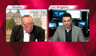 Ben Shapiro defends his commentary during a &quot;Politics Live&quot; interview with BBC&#39;s Andrew Neil, May 10, 2019. (Image: BBC video screenshot)