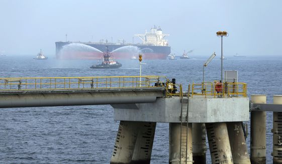 In this Sept. 21, 2016, file photo, an oil tanker approaches to the new Jetty during the launch of the new $650 million oil facility in Fujairah, United Arab Emirates. The United Arab Emirates said Sunday, May 12, 2019, that four commercial ships near Fujairah &amp;quot;were subjected to sabotage operations&amp;quot; after false reports circulated in Lebanese and Iranian media outlets saying there had been explosions at the Fujairah port. (AP Photo/Kamran Jebreili)