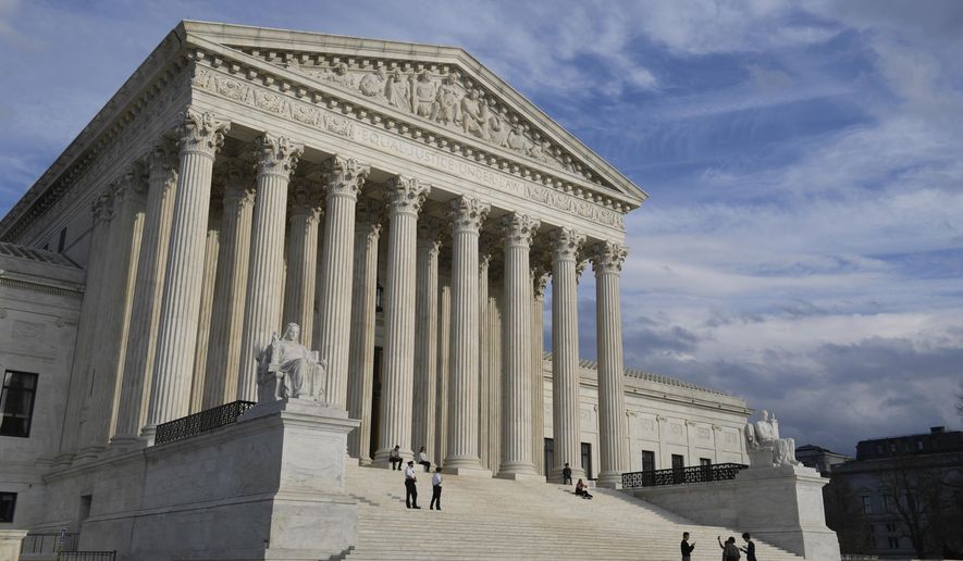 A March 15, 2019, view of the Supreme Court in Washington. (AP Photo/Susan Walsh) ** FILE **