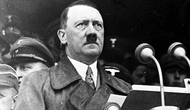 German Chancellor Adolf Hitler during his May 1, 1936 address in Lustgarten, Berlin. (AP Photo) ** FILE **