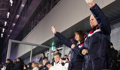 Vice President and Mrs. Karen Pence at the 2018 Winter Olympics | February 9, 2018 (Official White House Photo by D. Myles Cullen)
