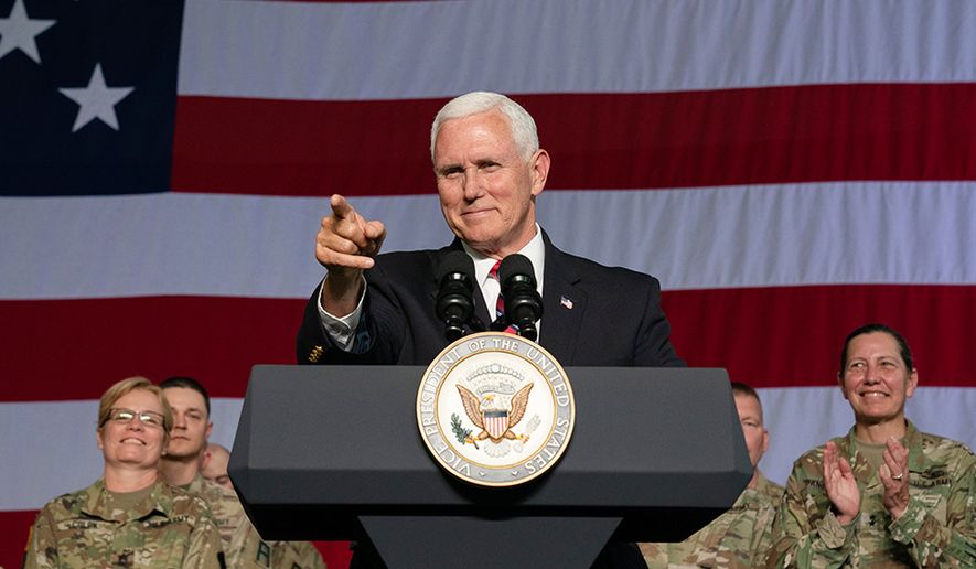 Vice President Mike Pence visits troops at Fort McCoy in Wisconsin Thursday, May 16, 2019. (Official White House Photo by D. Myles Cullen)