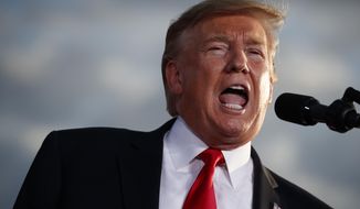 President Donald Trump speaks during a campaign rally, Monday, May 20, 2019, in Montoursville, Pa. (AP Photo/Evan Vucci)