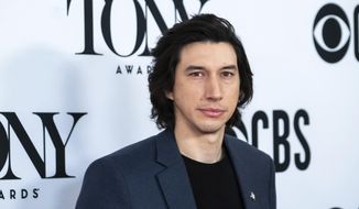 FILE - This May 1, 2019 file photo shows Adam Driver at the 73rd annual Tony Awards &amp;quot;Meet the Nominees&amp;quot; press day event in New York. Driver is nominated for a Tony Award for his work in a revival of Lanford Wilson’s play “Burn This.” (Photo by Charles Sykes/Invision/AP, File)