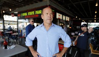 Democratic presidential candidate former Rep. John Delaney said his $2 trillion infrastructure plan would boost climate resiliency, water and schools. (Associated Press)
