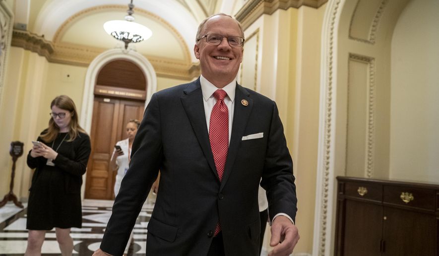 Rep. John Rose, R-Tenn., a freshman from Cookeville, Tenn., leaves the chamber at the Capitol after he blocked a unanimous consent vote during a scheduled pro forma House session on a long-awaited $19 billion disaster aid bill in the chamber, Thursday, May 30, 2019. Rep. Thomas Massie, R-Ky., and freshman Rep. Chip Roy, R-Texas, have both blocked passage of the measure in the past week. (AP Photo/J. Scott Applewhite)