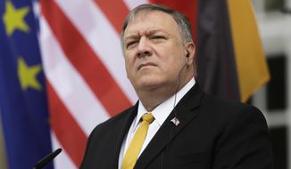 &quot;There&#39;s real challenges inside Iran, and they&#39;re not caused by economic sanctions,&quot; Secretary of State Mike Pompeo said. &quot;They&#39;re caused by 40 years of the Islamic regime not taking care of its people and instead using their resources to destroy real lives.&quot; (Associated Press)
