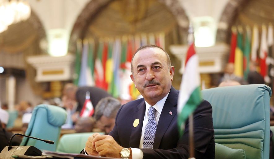 Turkey&#x27;s Foreign Minister Mevlut Cavusoglu attends Islamic Summit of the Organization of Islamic Cooperation (OIC) in Mecca, Saudi Arabia, early Saturday, June 1, 2019. Muslim leaders from some 57 nations gathered in Islam&#x27;s holiest city of Mecca late Friday to discuss a breadth of critical issues ranging from a spike in tensions in the Persian Gulf, to Palestinian statehood, the plight of Rohingya refugees and the growing threat of Islamophobia. (AP Photo/Amr Nabil)