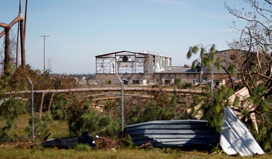 Reminders of Hurricane Michael&#39;s fury are everywhere at Tyndall Air Force Base. (Associated Press/File)