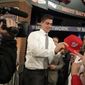 Jackson Rutledge, a right-handed pitcher from San Jacinto Junior College in Pasadena, Texas, receives a cap after being selected No. 17 by the Washington Nationals in the first round of the Major League Baseball draft, Monday, June 3, 2019, in Secaucus, N.J. (AP Photo/Julio Cortez) ** FILE **