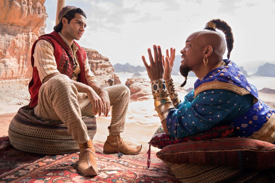 Will Smith (right), who stars as Genie in Disney’s “Aladdin,” raved about Jordan, where abortion is punishable by three years in prison except in cases of medical emergencies. (Associated Press)