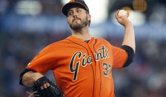 San Francisco Giants starting pitcher Drew Pomeranz delivers against the Los Angeles Dodgers during the second inning of a baseball game Friday, June 7, 2019, in San Francisco. (AP Photo/D. Ross Cameron)