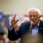 Democratic presidential candidate Bernie Sanders speaks to audience members during a campaign stop at Grand River Center in Dubuque, Iowa, Sunday, June 9, 2019. (Eileen Meslar/Telegraph Herald via AP)