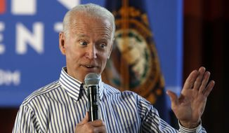 In this June 4, 2019, photo, former Vice President and Democratic presidential candidate Joe Biden speaks during a campaign event in Berlin, N.H. (AP Photo/Elise Amendola)
