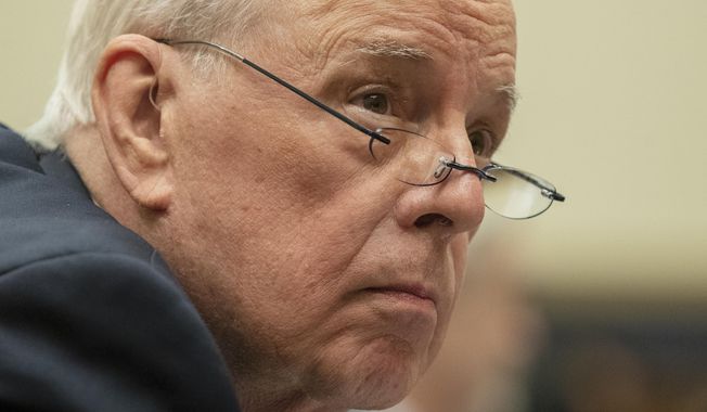 Former White House counsel John Dean looks around the hearing room upon arrival for a House Judiciary Committee hearing on the Mueller Report, Monday, June 10, 2019. (AP Photo/Manuel Balce Ceneta)