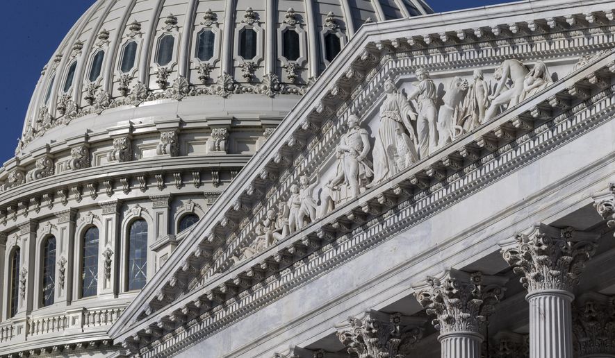 In this May 25, 2019, file photo the U.S. Senate and Capitol dome are seen on Capitol Hill in Washington. (AP Photo/Alex Brandon, File)