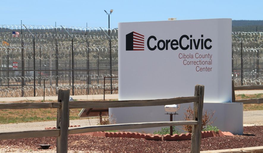 This June 12, 2019 image shows a privately-run detention center in Milan, N.M., that is home to the only permanent dedicated unit for transgender migrants in the custody of U.S. Immigration and Customs Enforcement. (AP Photo/Susan Montoya Bryan)