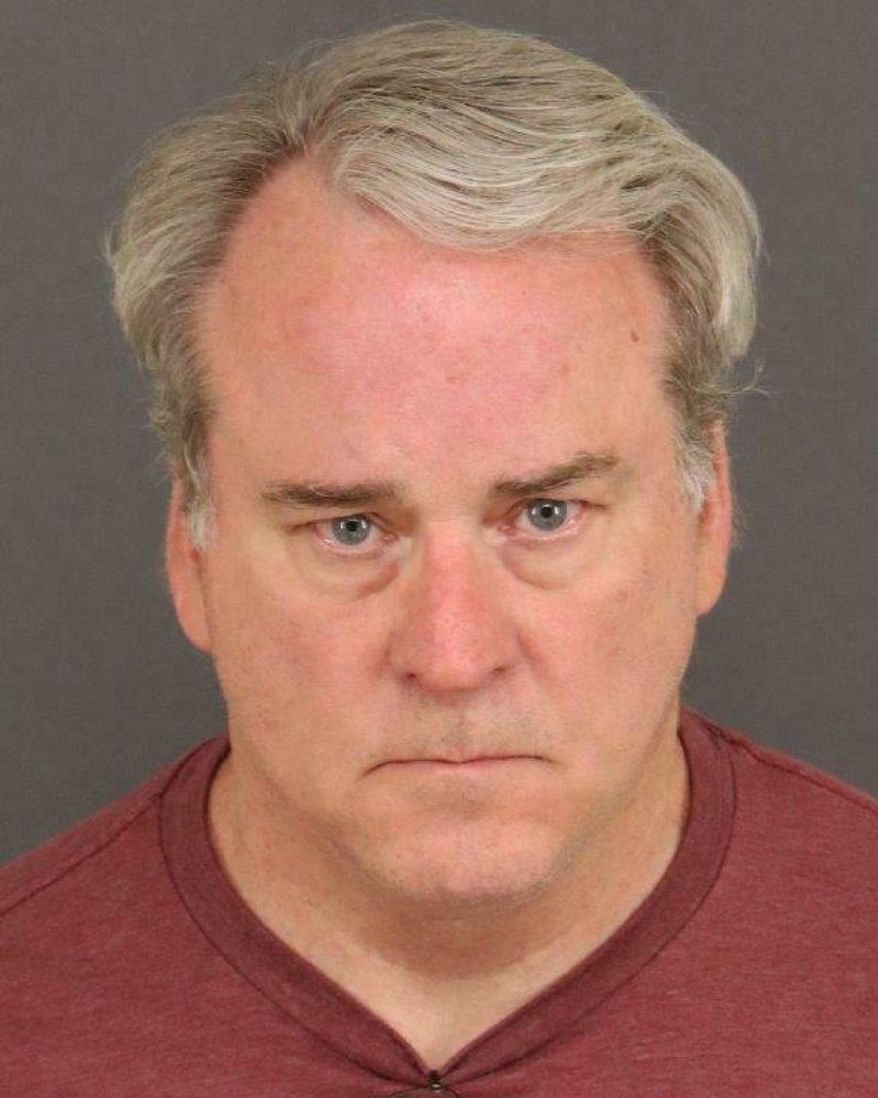 This undated photo provided by the Colorado Springs Police Department shows Michael Whyte, 58, of Thornton, Colo., who was arrested Thursday, June 13, 2019, on suspicion of first-degree murder. Police say DNA evidence led them to identify Whyte as a suspect in the 1987 strangulation death of Darlene Krashoc, 20, a soldier at Fort Carson, Colo. (Colorado Springs Police Department via AP)