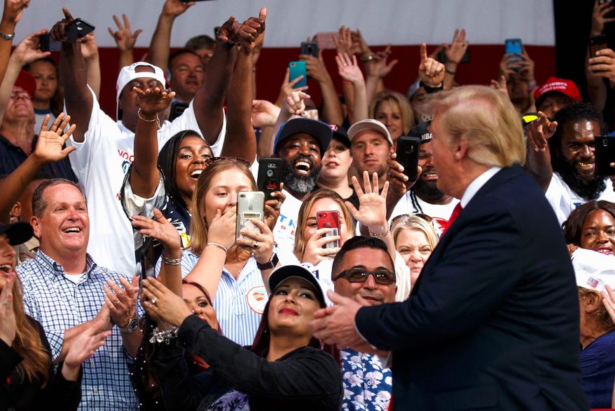 President Trump&#39;s rally Tuesday will host at least 100,000 attendees, who will be treated to an all-day outdoor &quot;45 Fest.&quot; (Associated Press)