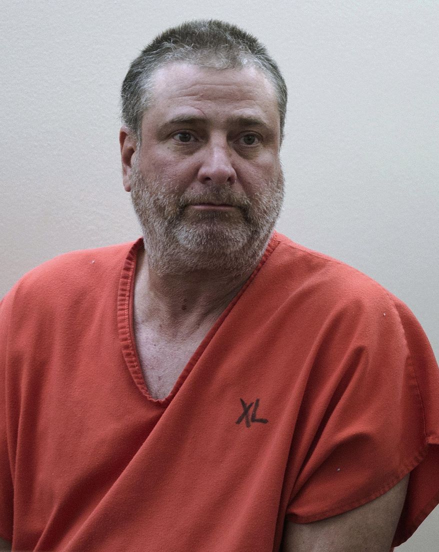 FILE - This May 17, 2016, file photo shows Mark Desimone in Juneau District Court for his arraignment on murder charges in Juneau, Alaska. Desimone, convicted in the shooting death of a man at a remote cabin site in Alaska is 2016, was scheduled to be sentenced Monday, June 17, 2019, in Juneau, Alaska. (Michael Penn/The Juneau Empire via AP, File)