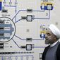 FILE - In this Jan. 13, 2015 file photo, released by the Iranian President&#39;s Office, President Hassan Rouhani visits the Bushehr nuclear power plant just outside of Bushehr, Iran. On Monday, June 17, 2019, Iran said it will break the uranium stockpile limit set by Tehran&#39;s nuclear deal with world powers in the next 10 days. (AP Photo/Iranian Presidency Office, Mohammad Berno, File)