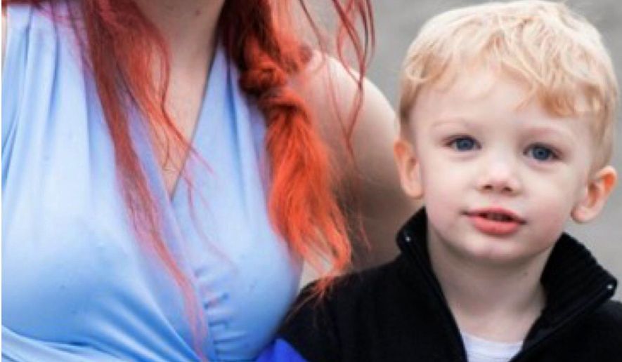 FILE - This undated photo provided by the Salem, Oregon, Police Department shows Karissa Alyn Fretwell and her 3-year-old son William "Billy" Fretwell. Yamhill County District Attorney Brad Berry said Monday, June 17, 2019 that “really good detective work” led authorities to find the bodies of Karissa and Billy Fretwell Saturday in a wooded area northwest of Salem. They hadn’t been heard from since May 13. The boy’s biological father Michael Wolfe has been charged with kidnapping and aggravated murder. (Salem Police Department via AP, File)
