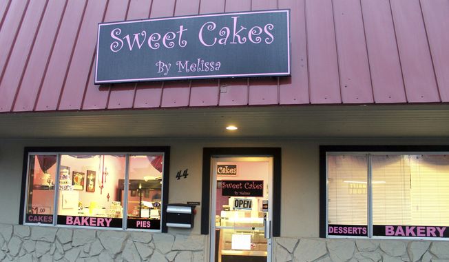 This Feb. 5, 2013, file photo, shows exterior of the now-closed Sweet Cakes by Melissa in Gresham, Ore.  (Everton Bailey Jr./The Oregonian via AP)