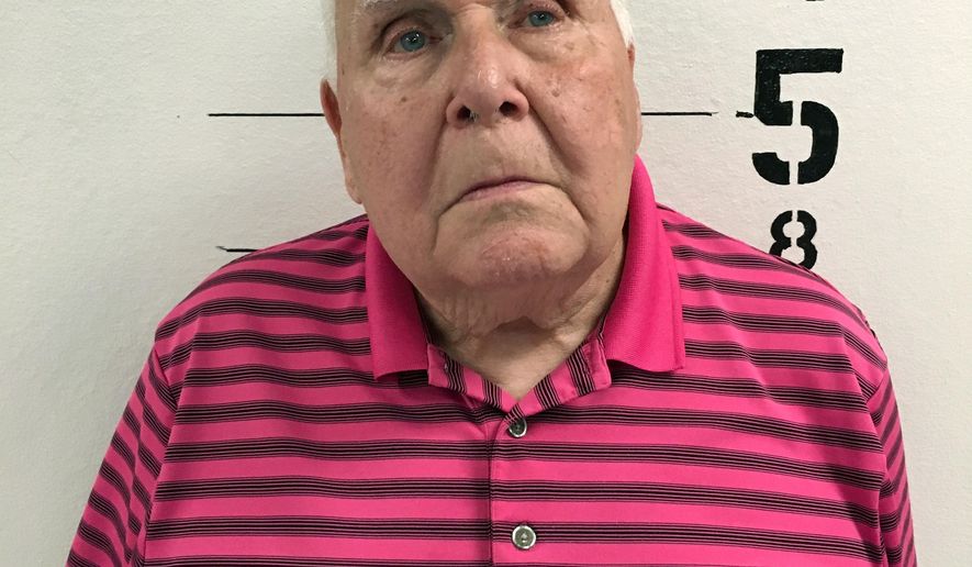 This Wednesday, June 19, 2019 booking photo provided by New Hampshire Office of the Attorney General, shows Charles Cartier, Jr., a New Hampshire man who has been accused of voting in the state and in Massachusetts during the November 2016 general election. Deputy Attorney General Jane Young says Cartier was arrested Wednesday and charged with knowingly casting ballots in both Madison, New Hampshire, and Attleboro, Massachusetts. (New Hampshire Office of the Attorney General via AP)